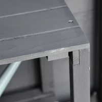 Outsunny 139 x 75 Fir Wood Garden Shed, with Asphalt Roof - Grey(m-10)