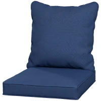 Outsunny Seat and Back Padded Cushion Set, CUSHION ONLY - Dark Blue(m-11)
