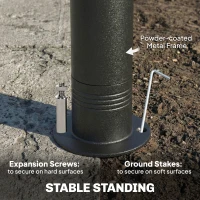 Outsunny 3 x 3 m Gazebo, Garden Gazebo with 2-Tier Roof, Metal Frame, Dark Grey(m-5)