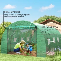 Szklarnia 4x3x2 m, folia, 8 okien, drzwi rolowane(m-6)