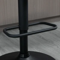 HOMCOM Retro Bar Stools Set of 2, Adjustable Kitchen Stool, Upholstered Bar Chairs with Back, Swivel Seat, Light Khaki(m-9)