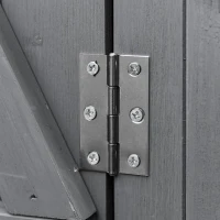 Outsunny 139 x 75 Fir Wood Garden Shed, with Asphalt Roof - Grey(m-9)