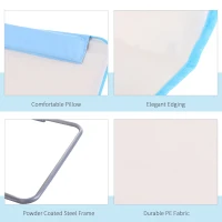 Outsunny Mata plażowa 2 szt., składana, 5-stopniowa, torba, stal(m-7)