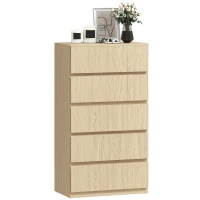 HOMCOM Chest of Drawers, 5-Drawer Storage Cabinets, Modern Dresser, Storage Drawer Unit for Bedroom(m-10)