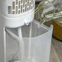HOMCOM 2-in-1 luchtkoeler met waterkoeling, 5L watertank, 12-uurs timer, voor 20 m²(m-10)