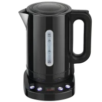HOMCOM Electric Kettle, 1.7L, Fast Boil, 3kW Water Kettle with UK Strix Thermostat, Keep Warm Function, LCD Base, Black(m-11)