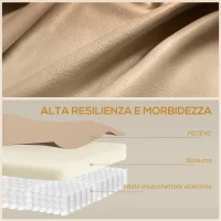 HOMCOM Poltrona Relax Reclinabile con 8 Punti Massaggianti, Riscaldanti e Poggiapiedi, 87x97X100 cm, Beige(m-7)