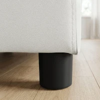 HOMCOM Sedia moderna in leathaire con seduta ampia e imbottitura spessa, Grigio(m-5)