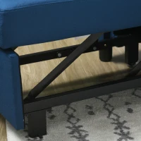 HOMCOM Linen-Look Single Chair Bed with Thick Padding - Blue(m-10)