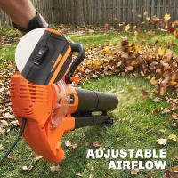 Outsunny Elektryczna dmuchawa i odkurzacz do liści 3000W 3 w 1 z workiem 40L, 4 kołami, regulowanym paskiem na ramię, pomarańczowy(m-6)