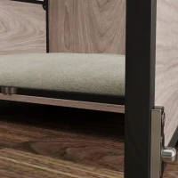 PawHut 80cm Furniture Style Dog Crate Dog Cage End Table Indoor with 3 Doors Soft Washable Cushion, for Medium Sized Dogs(m-13)