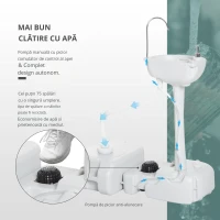 Outsunny Chiuveta Portabila de Camping cu 2 roti, Rezervor de Apa de 17 litri, Rezervor de Sapun(m-6)