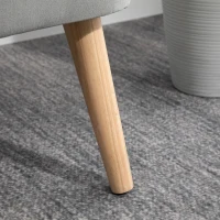 HOMCOM Modern Velvet Double Seat Sofa w/ Wood Frame Foam Padding Soft Comfortable Compact Couch Light Grey(m-13)