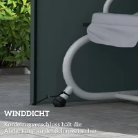 Outsunny Hollywoodschaukel Abdeckung 3 Sitzer Wasserdicht Schutzhülle für Gartenschaukel Oxford Gewebe 220 x 125 x 172 cm, Grau(m-6)