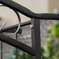 Outsunny 211cm Height Metal Garden Arch Arbor for Wedding Decor for Climbing Plants and Outdoor Decoration(m-8)