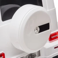 HOMCOM Mercedes Benz G500 Licensed 12V Kids Electric Ride On Car Toy with Parental Remote Control, 3-8 Years Old - White(m-15)
