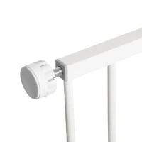 PawHut Porțiță pentru Câini și Animale de Companie cu 3 Extensii, Lățime Reglabilă, 74-147.5x76.2 cm, Alb(m-9)