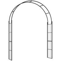 Outsunny 223cm Garden Arch Trellis, Outdoor Wedding Arbor for Ceremony for Climbing Roses, Vines and Plants(m-10)