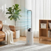 HOMCOM Raffrescatore Evaporativo con Timer 15H, 109.5 cm, Bianco(m-2)