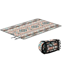 Outsunny Picnic Blanket, 300x200CM Large Beach Blanket Outdoor Picnic Mat with Integrated Strap for Camping, Mix-Colour(m-11)