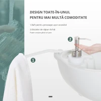 Outsunny Chiuveta Portabila de Camping cu 2 roti, Rezervor de Apa de 17 litri, Rezervor de Sapun(m-7)