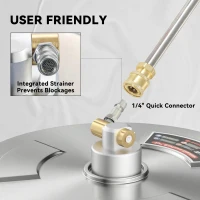 Outsunny Pressure Washer Surface Cleaner 3600 PSI Power Washer Rotary Surface Cleaner with 4 Wheels for Driveways(m-7)