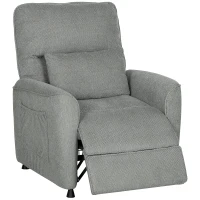 HOMCOM Sillón Relax Reclinable Eléctrico con Calor Lumbar Masaje Vibración Motor Silencioso Función de Memoria Gris Oscuro(m-1)