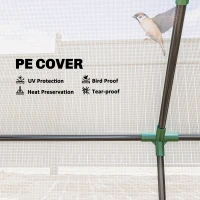 Outsunny Mini Greenhouse Portable Flower Planter Tomato Vegetable House for Garden Backyard with Zipper 120 x 60 x 60 cm, White(m-4)