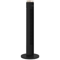 HOMCOM Tower Fan with WiFi App Control, Standing Floor Fan with 3 Speed 4 Modes, 12 Hour Timer and Night Light Black(m-1)