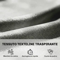 Outsunny Lettino Prendisole da Giardino in Rattan Forma S a 5 Posizioni con Cuscino, 60x198x44 cm, Marrone(m-7)