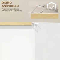 HOMCOM Mueble Zapatero Blanco Armario Zapatero Alto con 3 Cajones Abatibles para 18 Pares de Zapatos 72x26x112 cm Blanco(m-6)