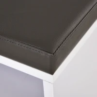 HOMCOM Multi-Storage Shoe Rack with 14 Compartments Cushion Moving Shelves, Solid Frame Foot Pads, White(m-9)