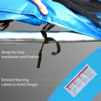 HOMCOM 12ft Trampoline Accessories Safety Pad Φ366cm Replacement Surround Padding Thick Foam Pads Light Blue(m-6)