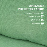 Outsunny Seat and Back Padded Cushion Set, CUSHION ONLY - Green(m-5)