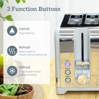 HOMCOM Waterkoker- en broodrooster-set, 1,7L 2200W snelle waterkoker met thermostaat(m-7)