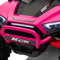 AIYAPLAY 2 Seater 24V 7AH Ride on Truck, Battery Powered Electric Ride On Car w/ Remote, Suspension, 3 Speeds, Pink(m-10)