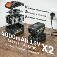 Outsunny Soffiatore Foglie Cordless 36V, 2 Batterie 4000mAh, Caricatore incluso, Modello Leggero.(m-5)