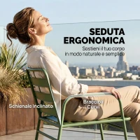 Outsunny Set Giardino 4 Pezzi, Divano Esterno Metallo con Doghe, Verde(m-6)