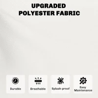 Outsunny Outdoor Seat Cushion Pads for Rattan Furniture, 3 PCs Garden Furniture Cushions, Cream White(m-5)