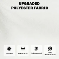 Outsunny 7-Piece Patio Furniture Cushions, Outdoor Loveseat Cushion with Removable Covers for Rattan Furniture, 60x60 cm, Cream(m-4)