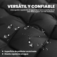 Outsunny Esterilla de Camping Plegable Portátil con Correas Antideslizante para Cama de Camping Tienda Viajes Negro(m-7)