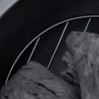 Outsunny Outdoor Fire Pit, 61.5 cm Metal Wood Burning Fireplace with Spark Cover, Poker, Woodgrain Design(m-8)