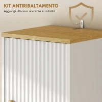 HOMCOM Armadietto 172 cm, Mobile Bagno con Cassetto e Ripiani Regolabili, Bianco(m-7)