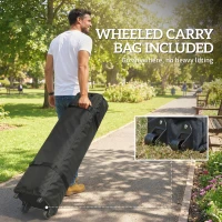 Outsunny 3 x 3 m Pop Up Gazebo with Sidewalls, UPF50+ Heavy Duty Garden Party Tent Marquee with Wheeled Carry Bag, Silver Grey(m-9)