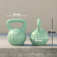 SPORTNOW Kettlebell for Strength Training Kettle Bell with Non-Slip Handle 8 kg Green(m-3)
