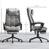 Fotel biurowy Vinsetto z masażem, ergonomiczny, leżanka(m-3)