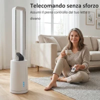 HOMCOM Raffrescatore Evaporativo con Timer 15H, 109.5 cm, Bianco(m-8)