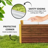 Wysokie łóżko ogrodowe, stal ocynkowana, odporne na warunki(m-6)