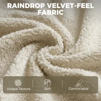 HOMCOM Hoekbank met omkeerbare chaise longue, 3-zitsbank met fluweelachtige uitstraling, brede en diepe zitplaatsen, pocketveren, beige(m-5)