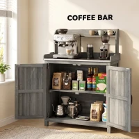 Outsunny Wooden Potting Bench Table with Aluminium Worktop, Outdoor Garden Workbench with Top Shelf and Cabinet Storage(m-8)